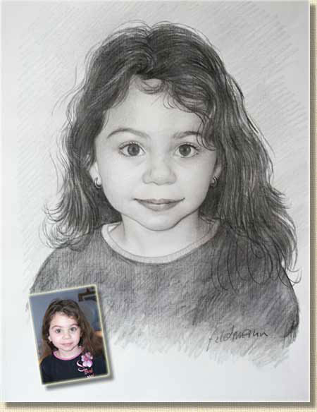 Portrait auf Leinenpapier